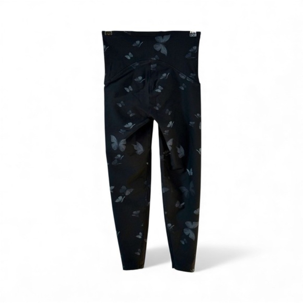 SPANX By Sara Blakely Black Butterfly Print High Waisted Leggings Size S/P‎
